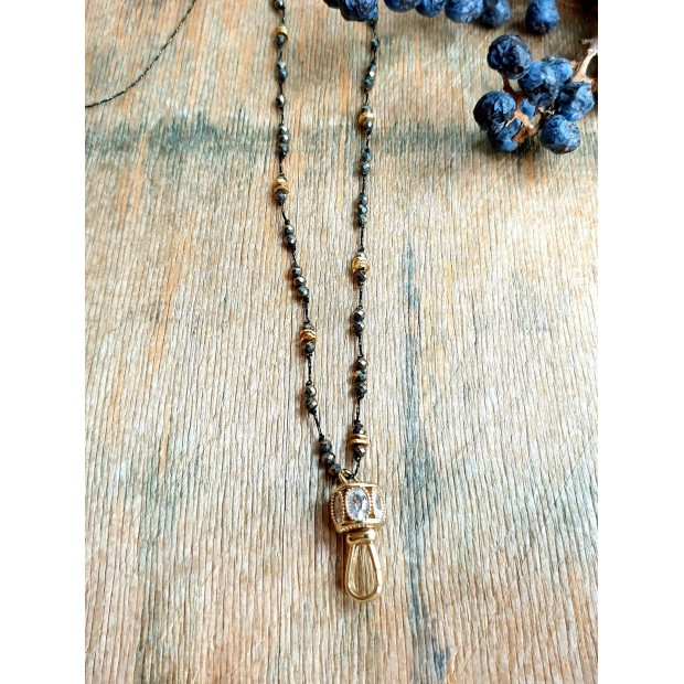 Hanka IN ilgas kaklo papuošalas su piritu ir cirkoniu